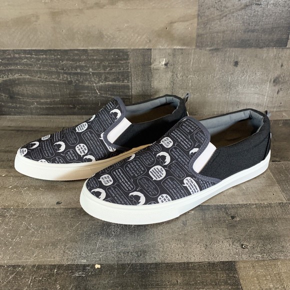 The Office Dwight Shrute Quotes Canvas Slip On Shoes Men's Sz 10.5 - Picture 4 of 7